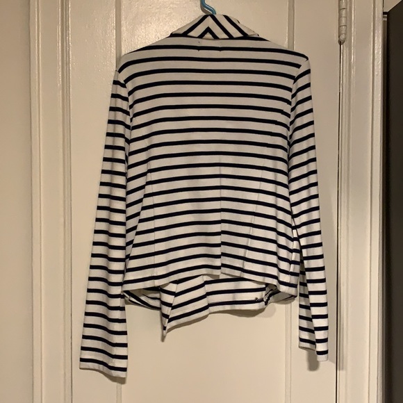 Splendid Navy Blue and White Striped Jacket - Picture 2 of 5